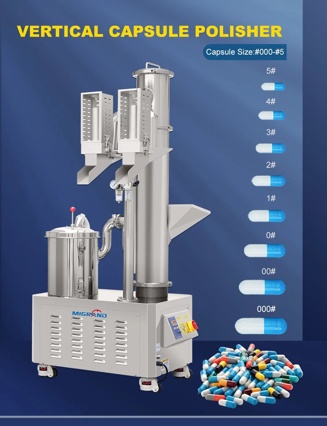 High Production Efficiency Pills Tablet Capsule Polisher Machine