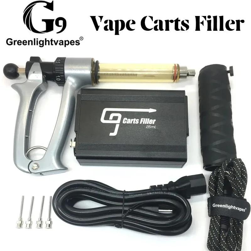 G9 Ecig Vape Carts Filling Machine Semi-Auto Blunt Fill Needle Us UK Plug 510 Cartridges Filter Portable Handheld Thick Oil Filling