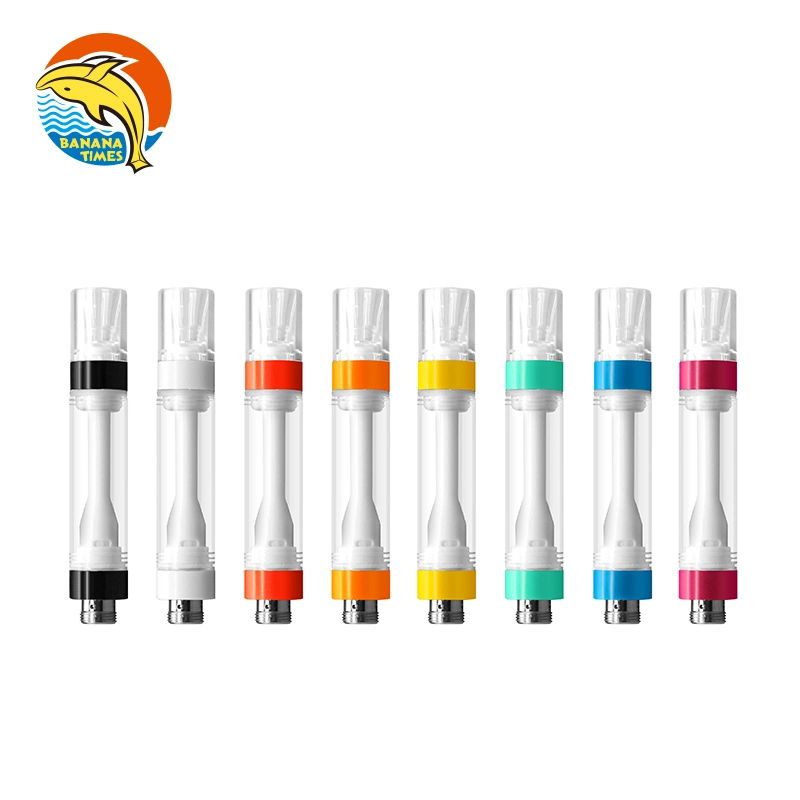 Oklahoma Original Full Ceramic 1000mg Hte Vape Pen Cartridges Cakes Empty 0.5ml Thick Oil Vape Carts Cartridge with Press Tip