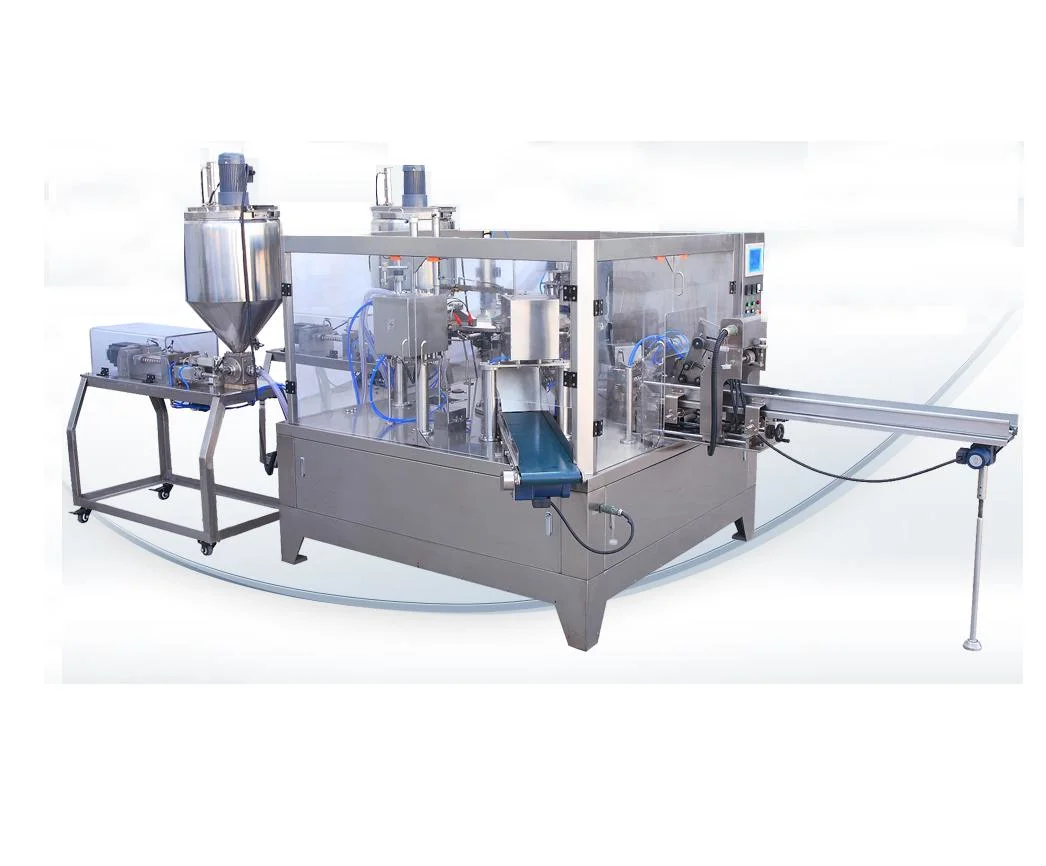 China Automatic Rotary-Doypack Packing Machine for Granule Candy/Snack/Chips/Peanut/ with Screw Head