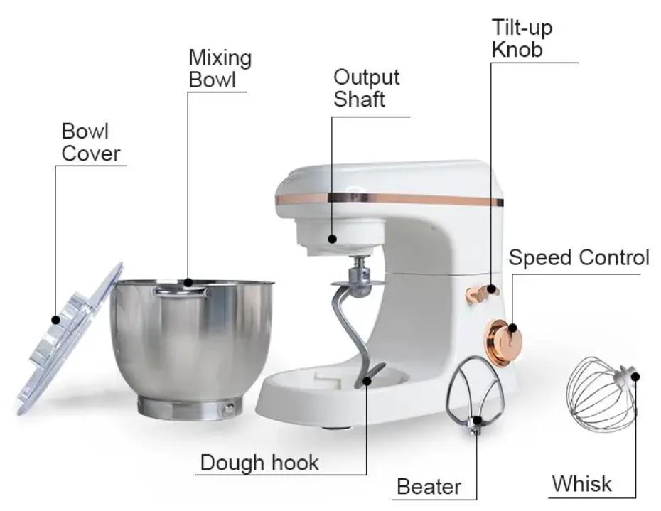 Kitchen Electric Planetary Stand Mixer for Bread Chopper Dough Baking Food Processor