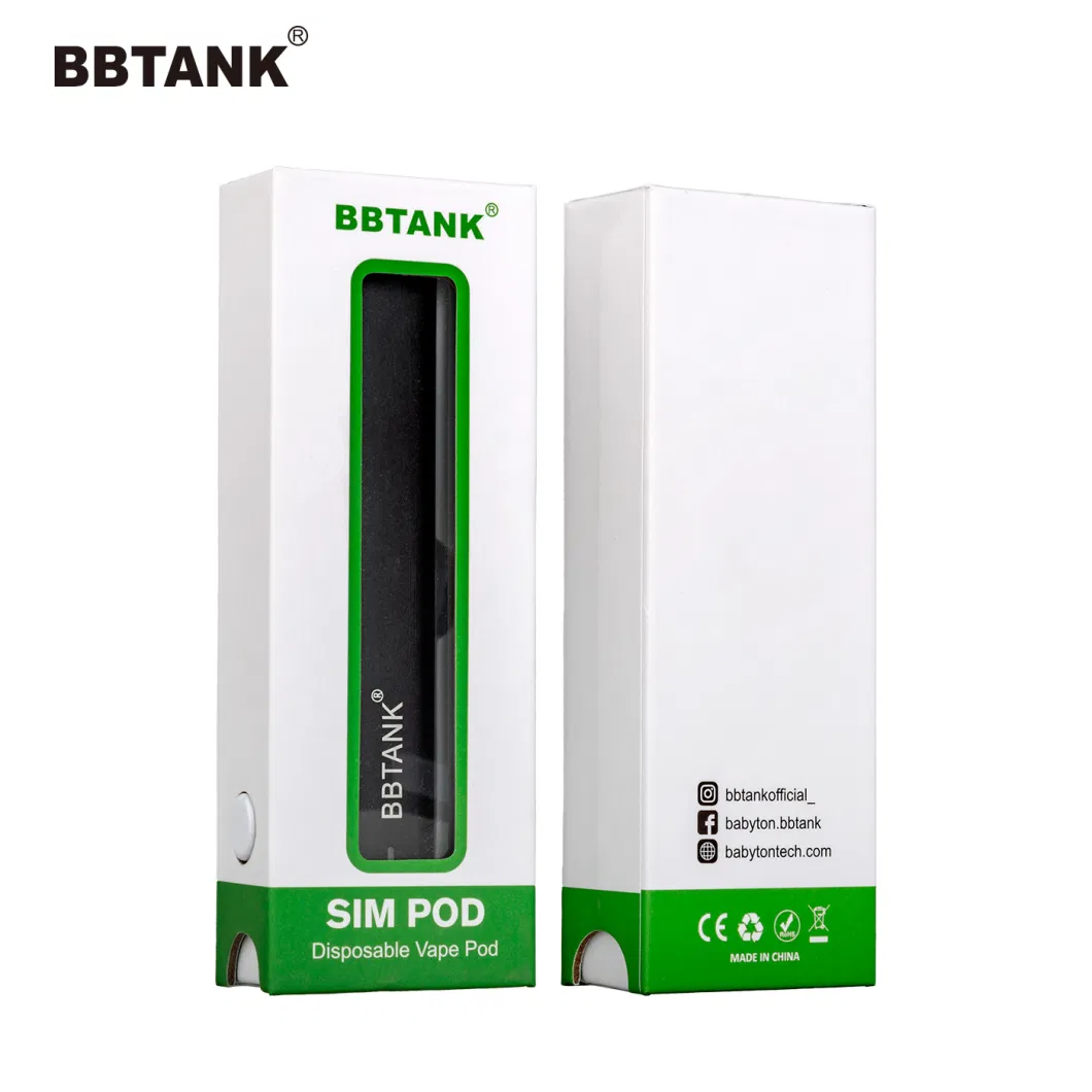 Bbtank Recharge Battery Thick Oil Cartridge Disposable Glass Vape Pen Atomizer Pod Cartridg