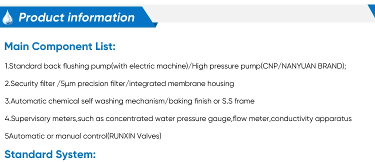 2000lph Reverse Osmosis Water Purification System RO System Water Treatment Machine