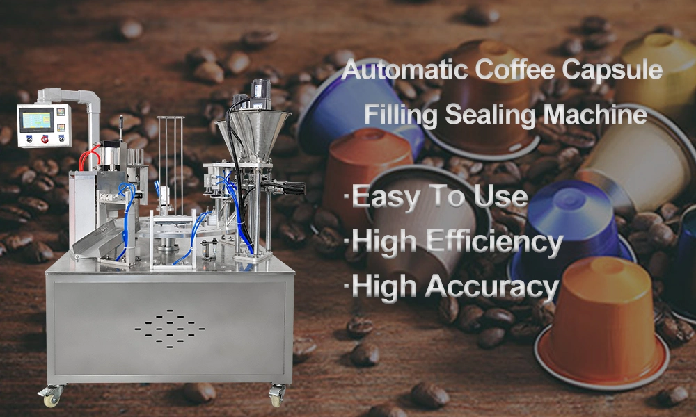 Hot Sales Automatic Rotary Nespresso Coffee Capsule Filling Sealing Machine Powder Cup Filling and Sealing Machine Coffee Capsule Pods Packing Machine