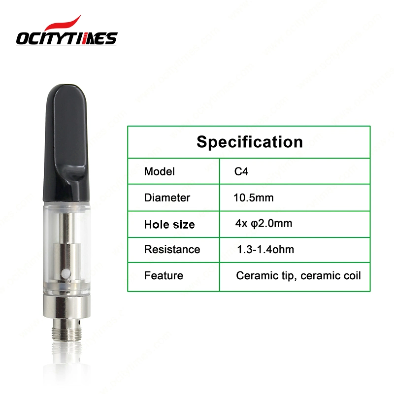 Wholesale Free Ocitytimes 0.8ml Private Label Vape Pen Disposable Cartridge