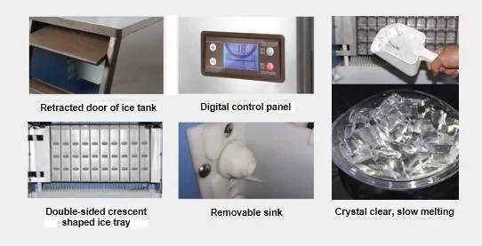 a Crescent Shaped Ice Cube Fully Intelligent Ice Machine