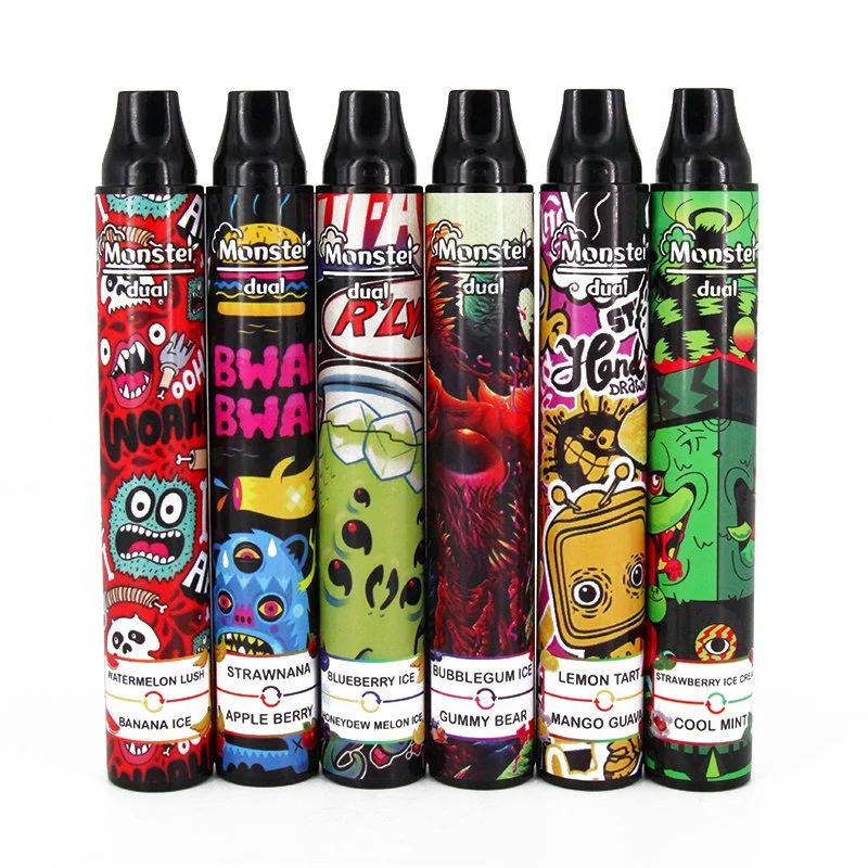 Wholesale 2000 Puffs 50mg Nicotine Vapes Prefilled 2 in 1 Flavors Electronic Cigarette with Slim Design