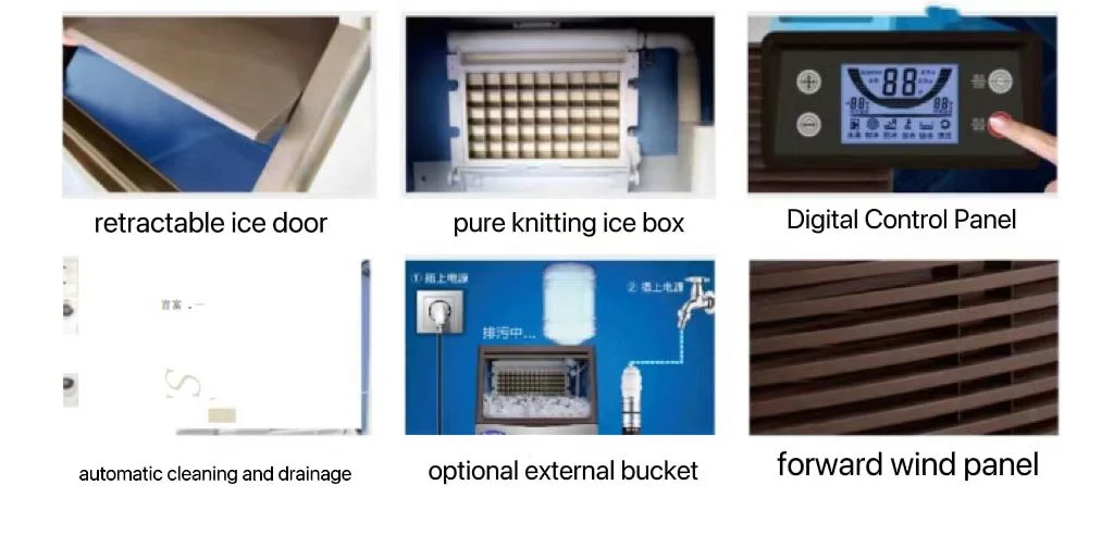 Dynamic Display of The Whole Electronic Monitoring Ice Fail-Safe Protectio Ice Thickness Can Be Adjusted Meet Different Needs Square Ice Cube Ice Machine