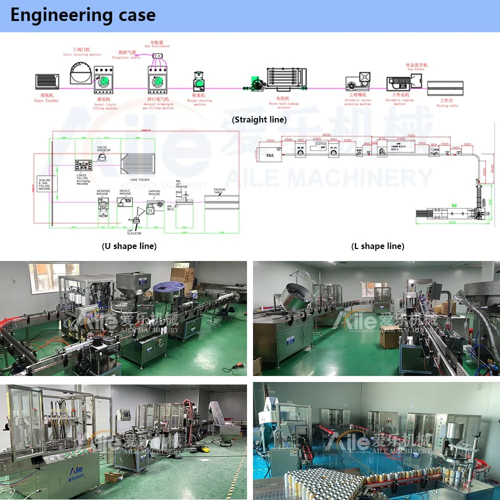 Full Automatic Butane Gas Cartridge Refilling Aerosol Machine Aerosol Filling Production Line