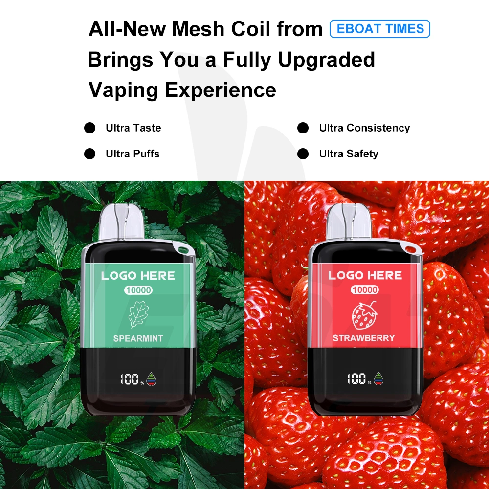 Original 10K Puffs Electronic Disposable Vape 15ml Pod Prefilled 0% 2% 5% No Leaking Vape Pen Bar Mesh Coil Rechargeable Wholesale E Cigarette with LED Display