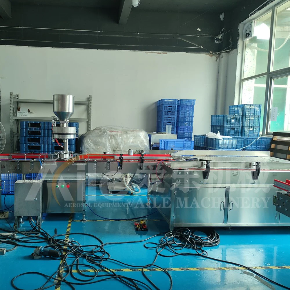 Full Automatic Butane Gas Cartridge Refilling Aerosol Machine Aerosol Filling Production Line