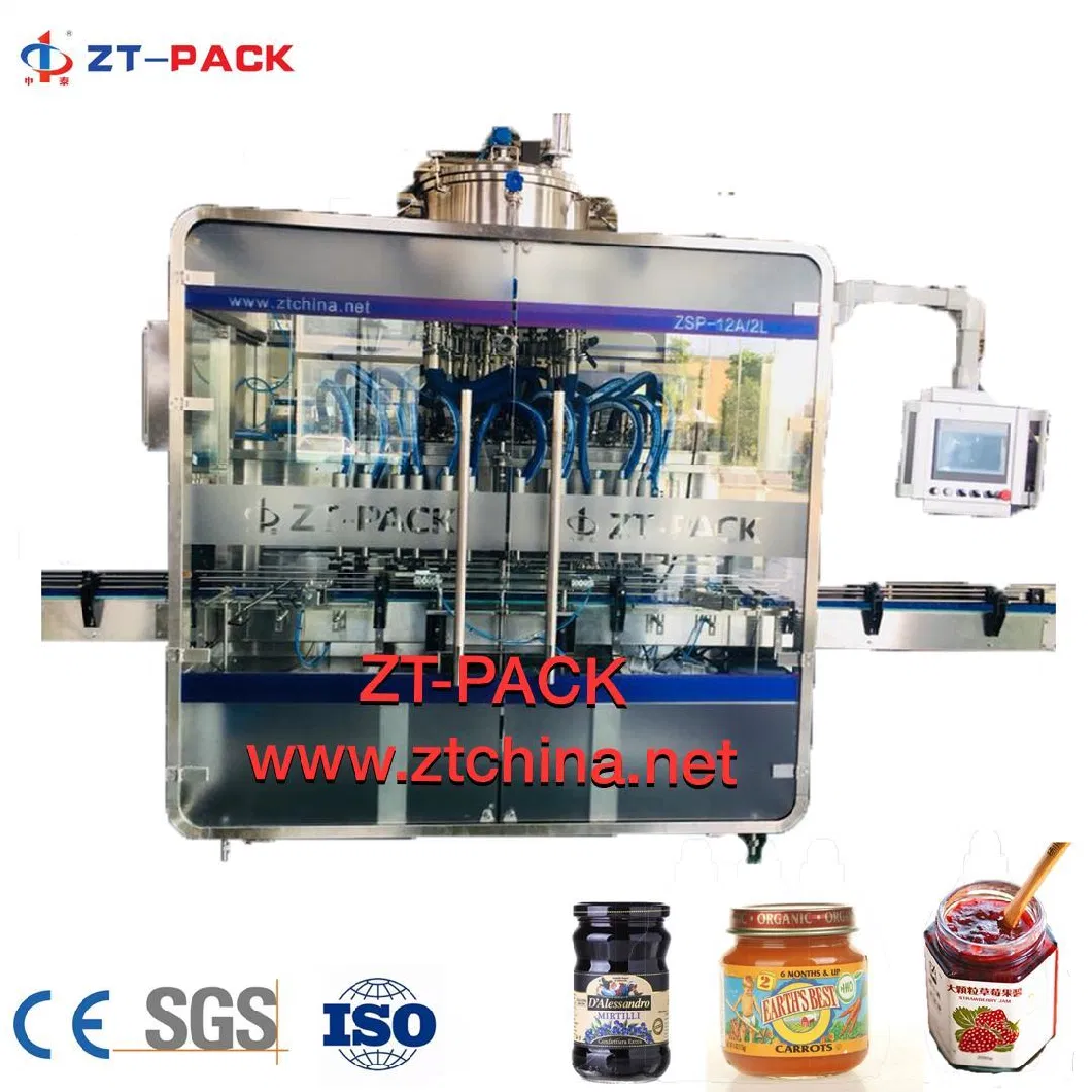 Full Automatic Tomato Paste Hot Sauce Honey Jar Ketchup Filling Machine, Cream/Peanut Butter/Oil/Jam/Liquid Shampoo Bottling Filling Capping Labeling Machine