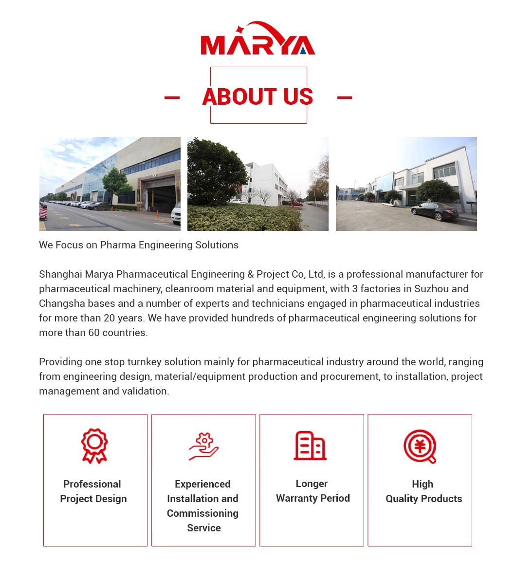 Marya Aseptic Prefilled Syringe Cartridge Glass/Polypropylene Syringe Filling Manufacturing Machine