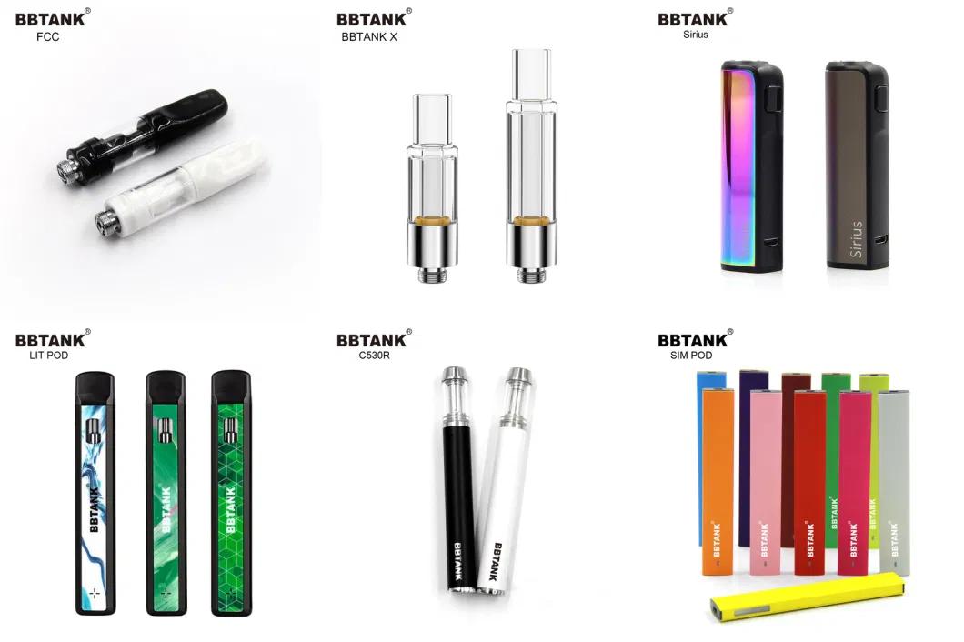 Bbtank Ceramic Coil 0.5ml 1ml Empty Oil Cartridge Vape Pen