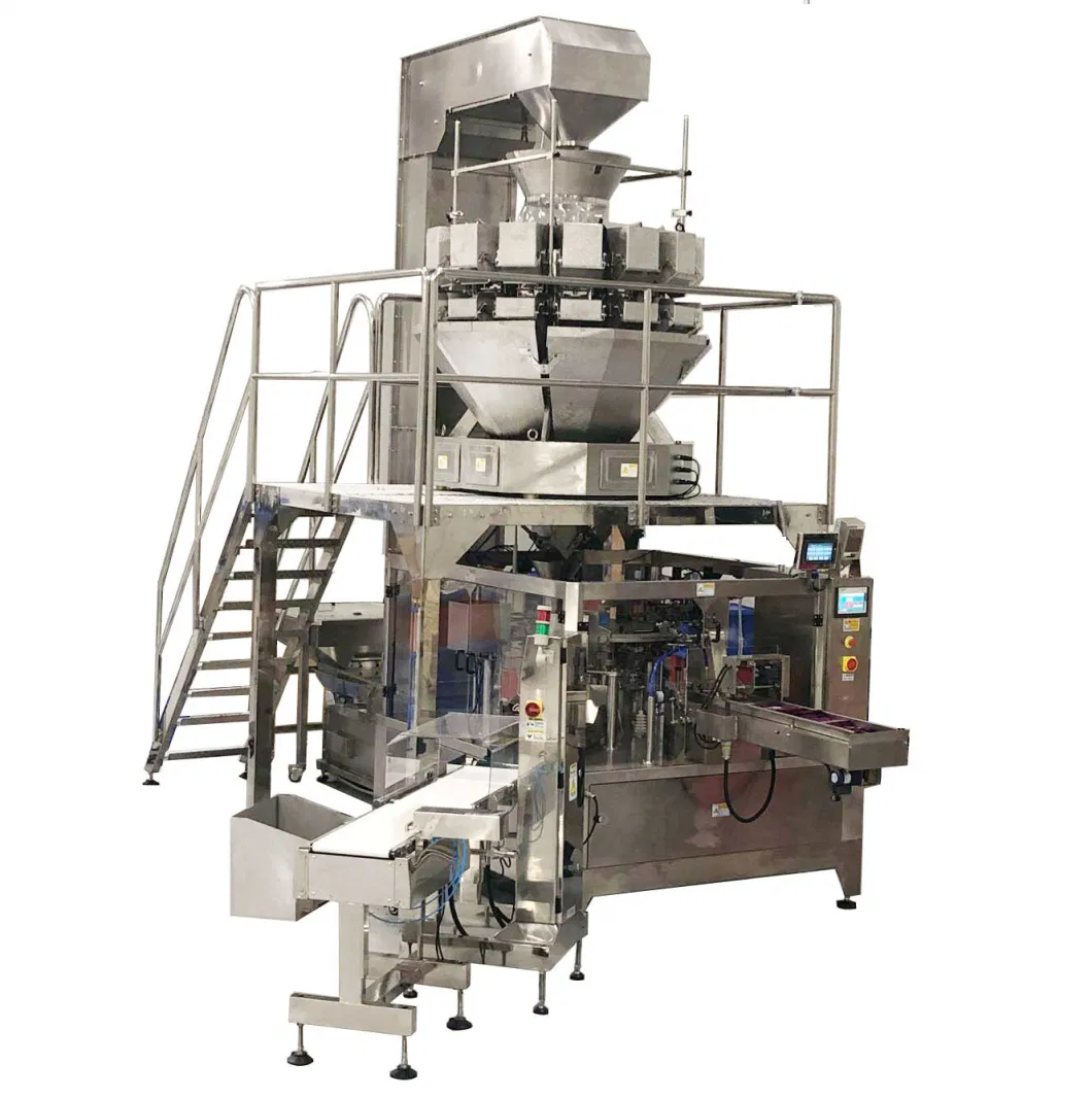 China Automatic Rotary-Doypack Packing Machine for Granule Candy/Snack/Chips/Peanut/Swith Screw Head