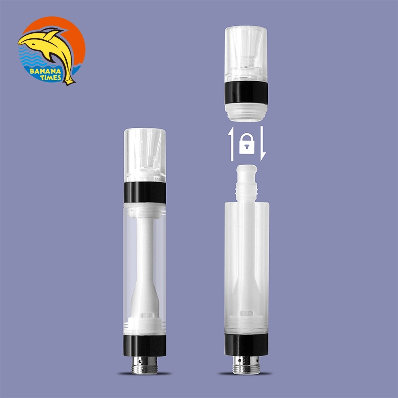 Oklahoma Original Full Ceramic 1000mg Hte Vape Pen Cartridges Cakes Empty 0.5ml Thick Oil Vape Carts Cartridge with Press Tip