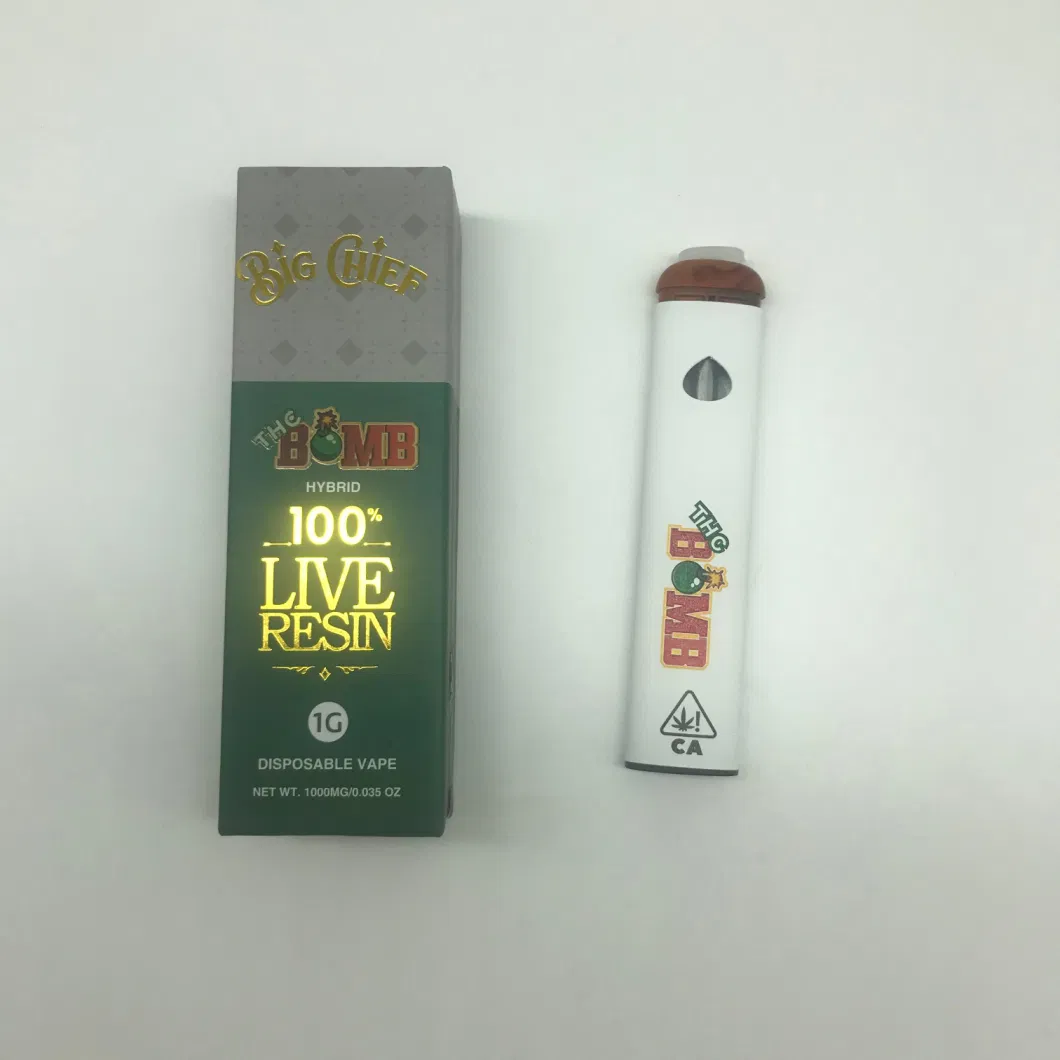 USA Stock 10 Flavors Big Chief Disposable Vape Pens Empty 1ml 1000mg Live Resin Pods Rechargeable 280mAh Battery for Thick Oil E Cigarettes USB Charger Starter