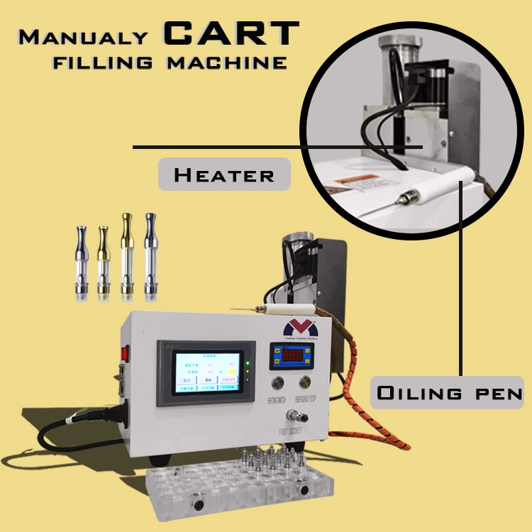 Manual Ceramic Glass Bottle Hhc Oil Electronic Cigarette Cartridge Filling Machine