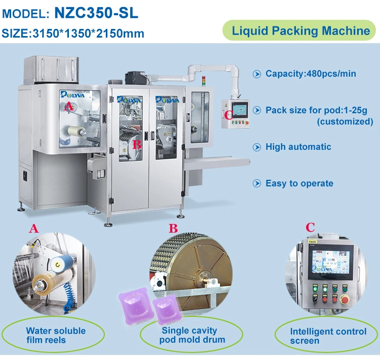 Polyva Sell Well Semi Automatic Capsule and Liquid Filling Capsule Filling Automatic Laundry Detergent Pod Machine