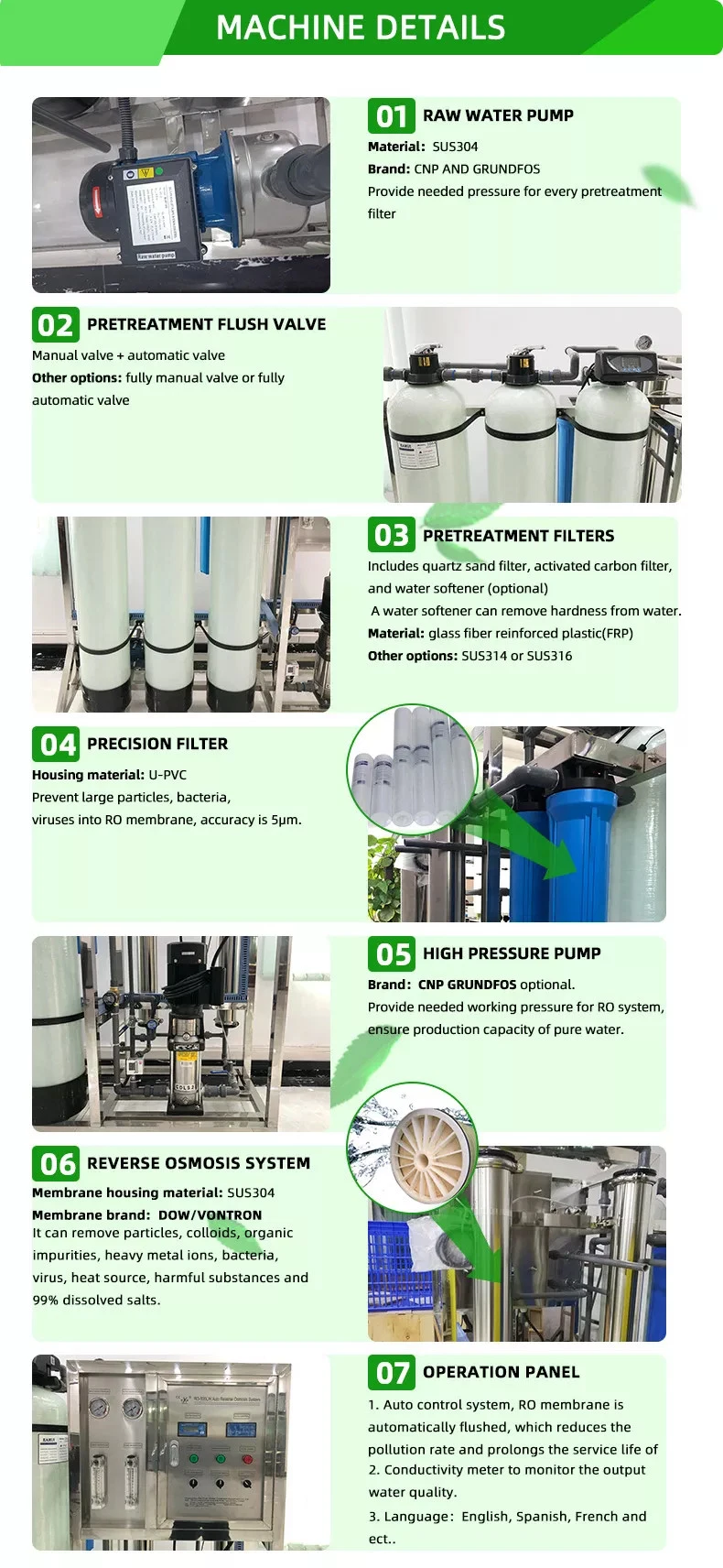 Industrial RO Purification Machine for Boiler/ Drinking/ Irrigation