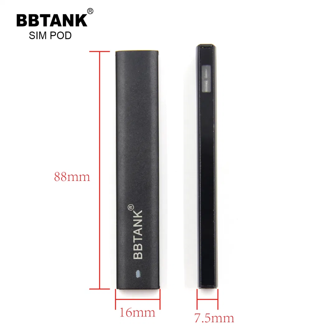 Bbtank Recharge Battery Thick Oil Cartridge Disposable Glass Vape Pen Atomizer Pod Cartridg