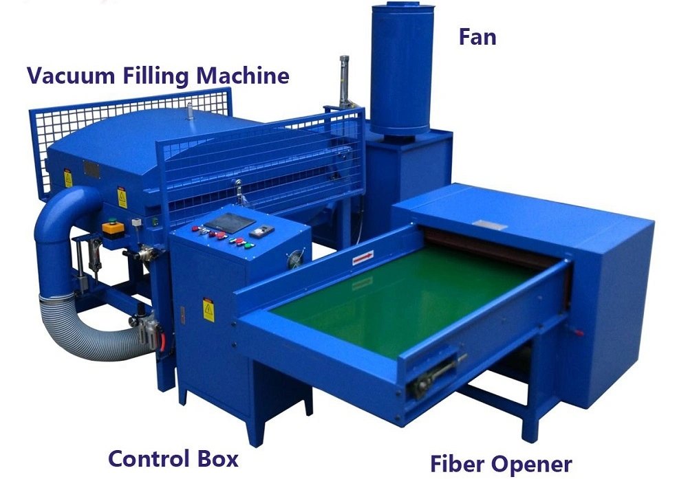 Automatic Polyester Fibre Bale Opening Breaking /Opener/Breaker and Fiber Opening Carding Cushion Sofa Pillow Filling Stuffing Blowing Making Machine Line