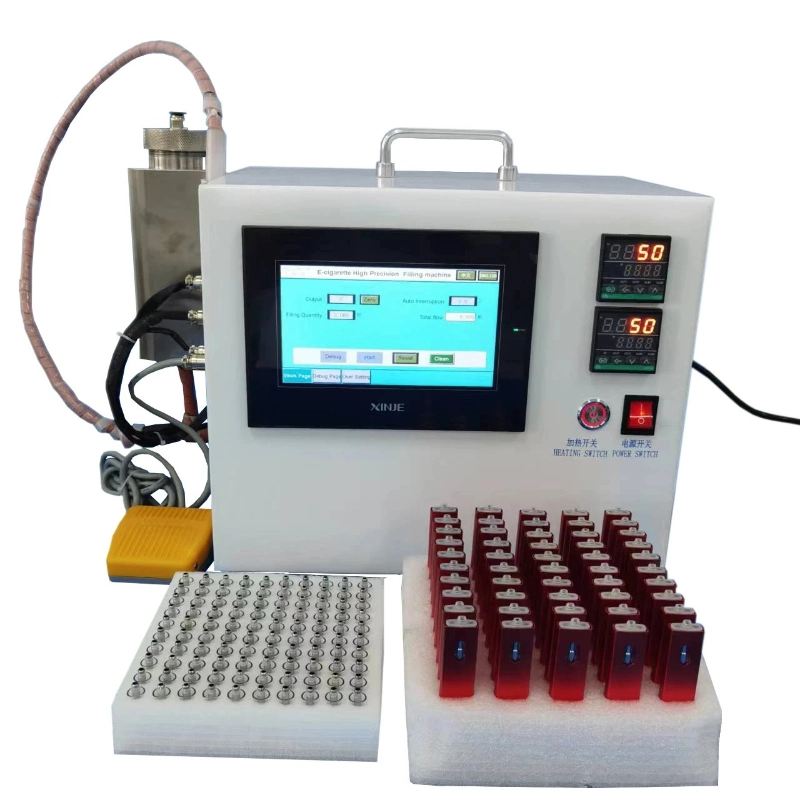 Semi-Automatic Manual Distillate Thick Oil Cartridges Vape Pen Filling Machine with Heating System