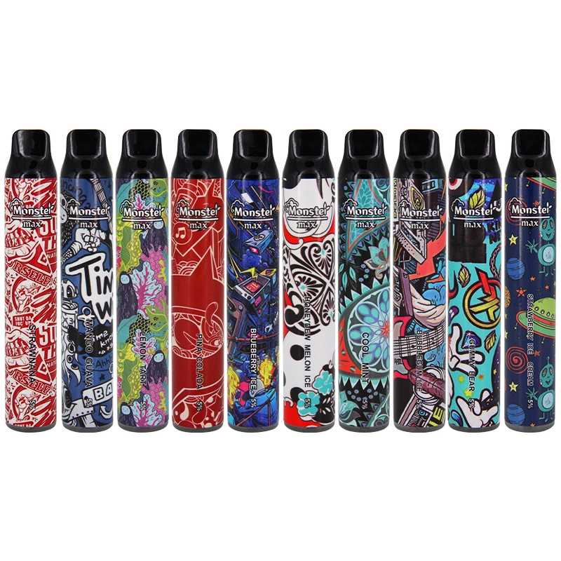 Monster Max Disposable Vapes 2500 Puffs Multiple Flavors 5% Nicotine Vape Kits with OEM Support