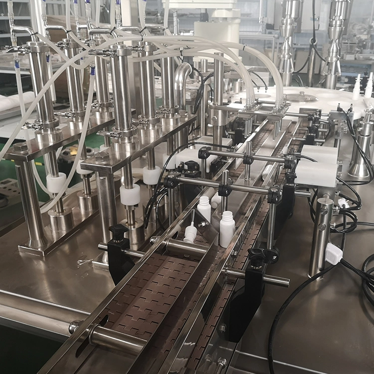 Automatic Liquid Eye Drop Filling Machine Price Pharmaceutical Plastic Bottle Piston Vape Cartridge Fill Production Line