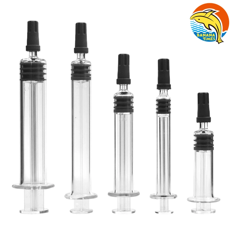 Disposable Live Resin Thick Oil 500mg 1000mg Syringes Luer Lock 0.5ml 1ml 2ml Glass Syringe Injector for Extracts Oil