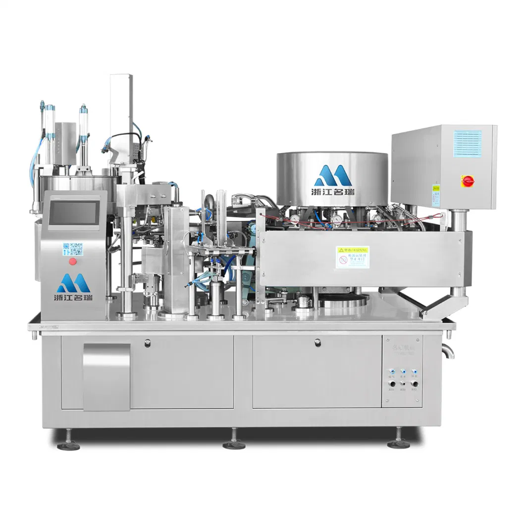 Meat Noodle Rice Automatic Rotary Vacuum Filling Packaging Sealing Machine