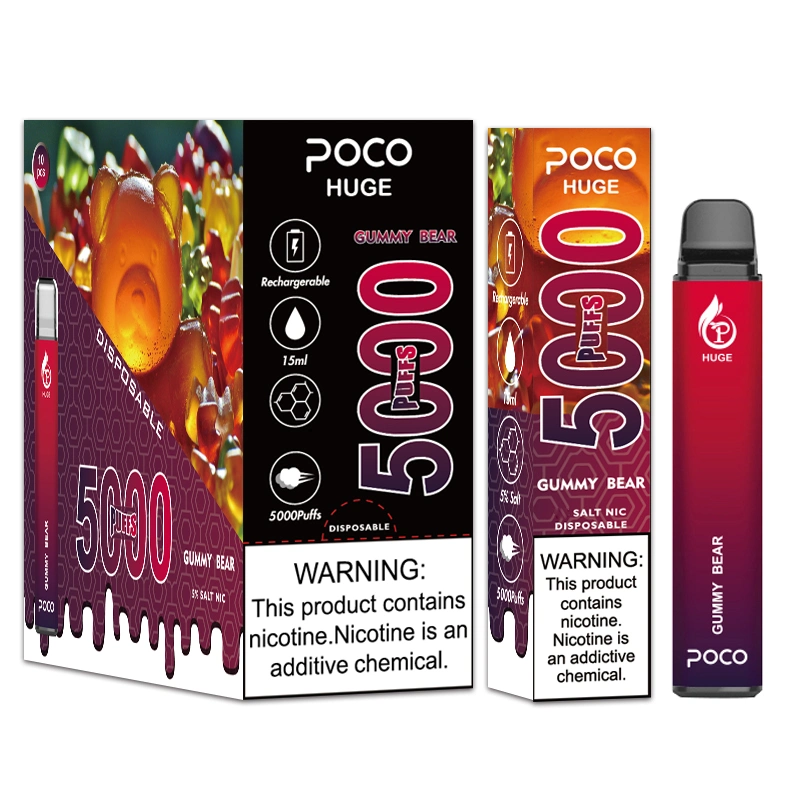 Poco Huge 5000 Puffs Mesh Coil Electronic Cigarette Disposable Vape Mod with Rechargeable Battery