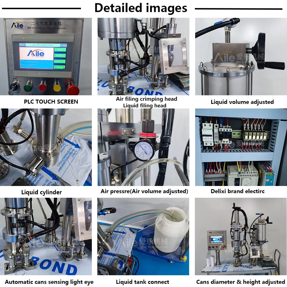 Hot Sale Body Spray Cooking Oil Bov Technical Aerosol Filling Machine