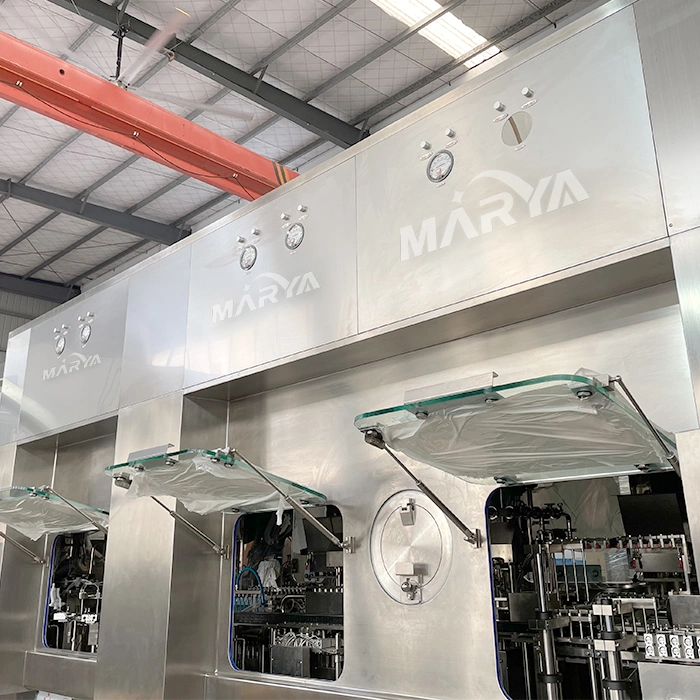 Marya Aseptic Disposable Liquid Medicine Injection Cartridge Glass/Plastic Bottle Prefilled Syringe Pfs Filling Machine with Isolator System