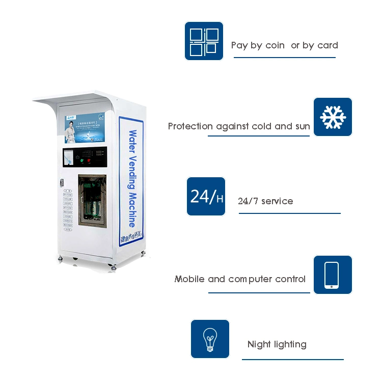 Purified Water Vending Machine with Nayax Credit Card Reader