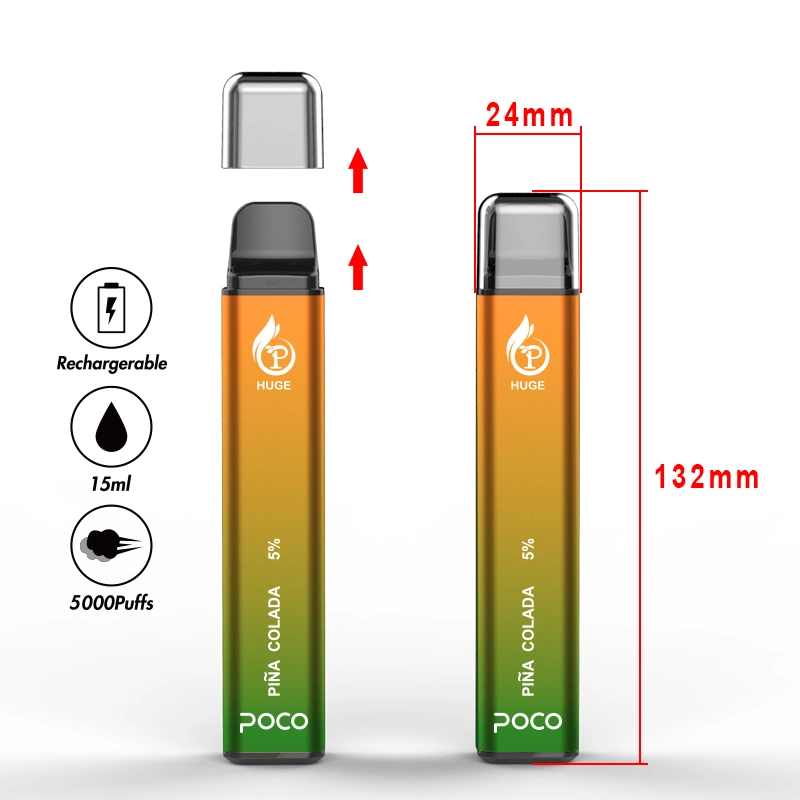 Poco Huge 5000 Puffs Mesh Coil Electronic Cigarette Disposable Vape Mod with Rechargeable Battery