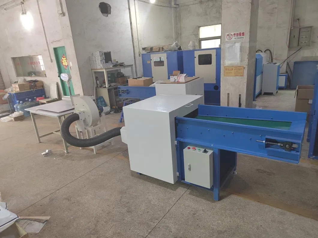 Fully Automatic Bale Breaking Breaker Fiber Opener Fibre Opening Carding Pillow Cushion Sofa Filling Stuffing Blowing Making Machine Production Line 2 Nozzles