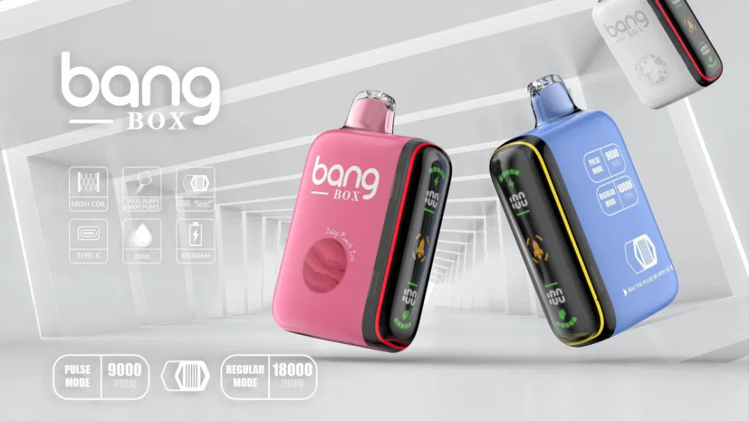 Bang Box 9000- 18000 Puffs Original Wholesale Disposable I Vape Randm Tornado LED Vape Vape 0%2%3%5% Geek, Double Flavor Adjustable Bar Best Seller