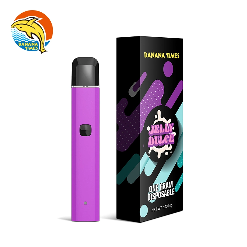 UK Custom Vaporizer Pen Pod System 1ml Recharge Vape Banana Times Or100 Preheat 1000mg Empty Disposable Vape for Thick Oil