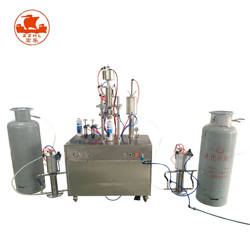 Semi Auto Argon Aerosol LPG Cartridge Butane Gas Filling Machine