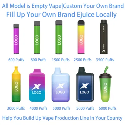 Barre monouso in fabbrica parti di ricambio Cup Elf Refill Logo 2ml Vaporizzatore OEM personalizzato Puff 600 800 1000 1500 5000 Pod penna e sigaretta elettronica Vape vuota