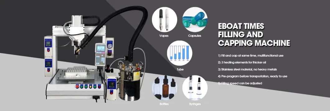 Automatic Oil Vape Filling Machine for Vape Pen Cartridge with Capping