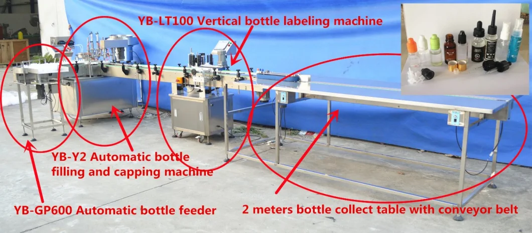 Automatic Glass Plastic Bottle Essential Oil Vape Filling Machine E-Liquid Bottle Filling Machine