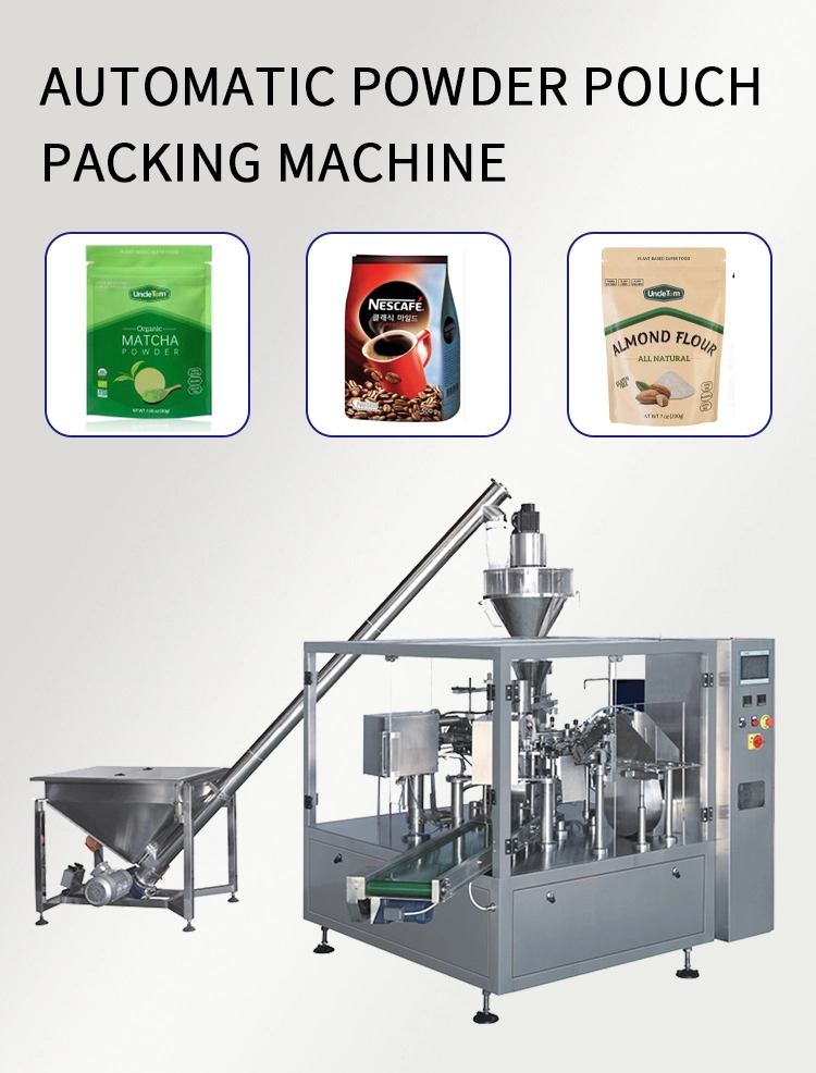 Automatic Plastic Bag Pouch Sachet Powder Food Vacuum Heat Sealer Packing Sealing and Filling Packaging Machine