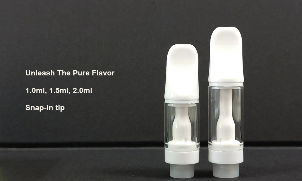 510 Glass Vape Cartridge 0.5g, 1.0g E-Cigarette Ceramic Core Cartridge Filling Machine Available