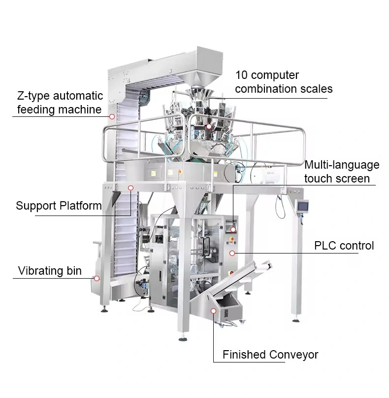 Automatic Vertical Packaging Machine 1kg 5kg Rice and Beans Bag Filling Machine Flour Bag Packing Machine