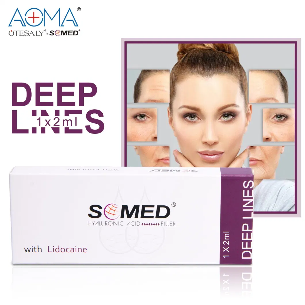 Wholesale Price Somed 2ml Deep Lines with Lido Otesaly Lips Filler Hyaluronic Acid Injectable Ha Filler by Hyaluron Pen