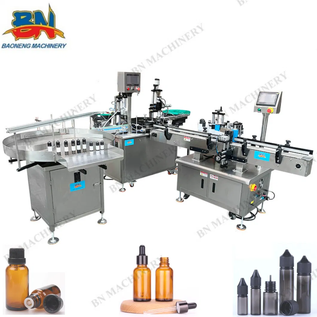 Bottle Feeding, Filling, Plugging, Capping etc Liquid Vape Filling Machine