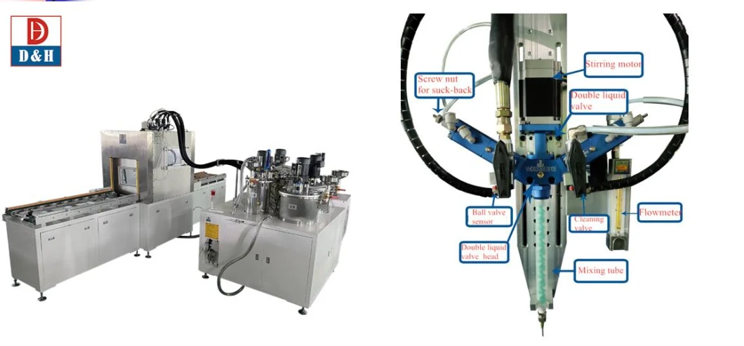 Resin Filling Machine Ab Componnets Dispensing System Under Vacuum Glue Dispensing Potting Machine