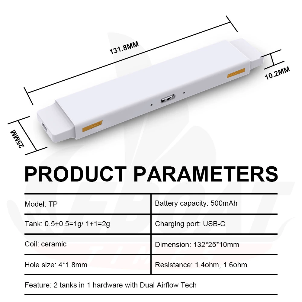 California Wholesale Disposables Dual Oil Tank CBN Vape Pen Vaporizer Thick Oil Empty Vape Pod